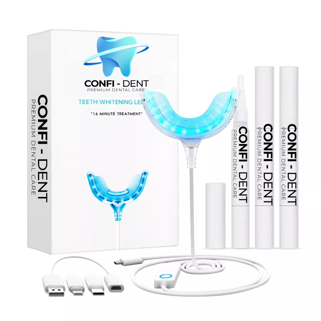 Teeth Whitening Kit With Led Accelerator
